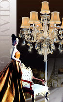 GobekUsa Crystal Chandelier Floor Lamp for Elegant Living Room Decor
