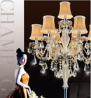 GobekUsa Crystal Chandelier Floor Lamp for Elegant Living Room Decor