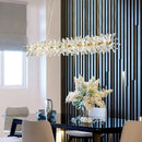 GobekUsa Crystal Chandelier Flower Luxury Round Rings Hang Lamp for Indoor Spaces