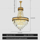 GobekUsa Crystal Chandelier for Duplex Villa Living Room with Intelligent Dimming
