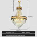 GobekUsa Crystal Chandelier for Duplex Villa Living Room with Intelligent Dimming