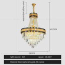 GobekUsa Crystal Chandelier for Duplex Villa Living Room with Intelligent Dimming