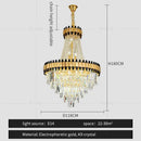 GobekUsa Crystal Chandelier for Duplex Villa Living Room with Intelligent Dimming