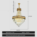 GobekUsa Crystal Chandelier for Duplex Villa Living Room with Intelligent Dimming