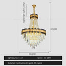 GobekUsa Crystal Chandelier for Duplex Villa Living Room with Intelligent Dimming