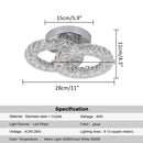 GobekUsa Crystal Chandelier for Home Hotel Decor, Modern LED Ceiling Light Fixture