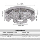 GobekUsa Crystal Chandelier for Home Hotel Decor, Modern LED Ceiling Light Fixture