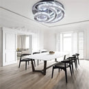GobekUsa Crystal Chandelier for Home Hotel Decor, Modern LED Ceiling Light Fixture