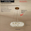 GobekUsa Crystal Chandelier for Living and Dining Room High-End Elegant Bedroom Lighting