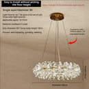 GobekUsa Crystal Chandelier for Living and Dining Room High-End Elegant Bedroom Lighting