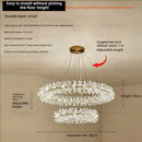 GobekUsa Crystal Chandelier for Living and Dining Room High-End Elegant Bedroom Lighting