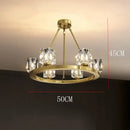 GobekUsa Crystal Chandelier for Living and Dining Room Lighting