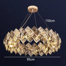 GobekUsa Crystal Chandelier for Living & Dining Room, Luxury Ceiling Light Fixture