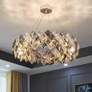 GobekUsa Crystal Chandelier for Living & Dining Room, Luxury Ceiling Light Fixture