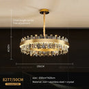 GobekUsa Crystal Chandelier for Living Room Bedroom Dining - Energy-saving Light Luxury Lamps