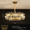 GobekUsa Crystal Chandelier for Living Room Bedroom Dining - Energy-saving Light Luxury Lamps