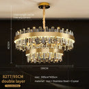 GobekUsa Crystal Chandelier for Living Room Bedroom Dining - Energy-saving Light Luxury Lamps