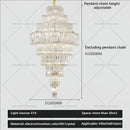 GobekUsa Crystal Chandelier for Living Room in European Duplex Villa with Post-Modern Hall Luxury