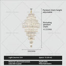 GobekUsa Crystal Chandelier for Living Room in European Duplex Villa with Post-Modern Hall Luxury