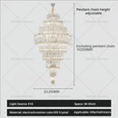 GobekUsa Crystal Chandelier for Living Room in European Duplex Villa with Post-Modern Hall Luxury