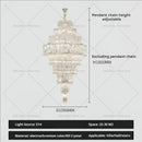 GobekUsa Crystal Chandelier for Living Room in European Duplex Villa with Post-Modern Hall Luxury
