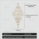 GobekUsa Crystal Chandelier for Living Room in European Duplex Villa with Post-Modern Hall Luxury