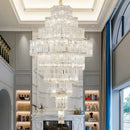 GobekUsa Crystal Chandelier for Living Room in European Duplex Villa with Post-Modern Hall Luxury