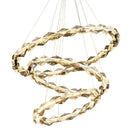 GobekUsa Crystal Chandelier for Luxury Living Spaces ★ Modern Duplex Ring Light Fixtures