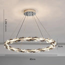 GobekUsa Crystal Chandelier for Luxury Living Spaces ★ Modern Duplex Ring Light Fixtures