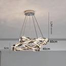 GobekUsa Crystal Chandelier for Luxury Living Spaces ★ Modern Duplex Ring Light Fixtures