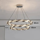GobekUsa Crystal Chandelier for Luxury Living Spaces ★ Modern Duplex Ring Light Fixtures