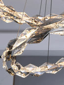 GobekUsa Crystal Chandelier for Luxury Living Spaces ★ Modern Duplex Ring Light Fixtures