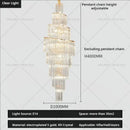 GobekUsa Crystal Chandelier for Penthouse Villa Living Room - Modern Light Luxury Design
