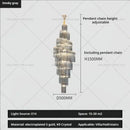 GobekUsa Crystal Chandelier for Penthouse Villa Living Room - Modern Light Luxury Design