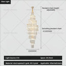 GobekUsa Crystal Chandelier for Penthouse Villa Living Room - Modern Light Luxury Design