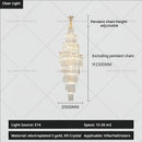 GobekUsa Crystal Chandelier for Penthouse Villa Living Room - Modern Light Luxury Design