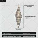 GobekUsa Crystal Chandelier for Penthouse Villa Living Room - Modern Light Luxury Design
