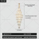 GobekUsa Crystal Chandelier for Penthouse Villa Living Room - Modern Light Luxury Design