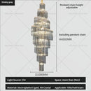 GobekUsa Crystal Chandelier for Penthouse Villa Living Room - Modern Light Luxury Design