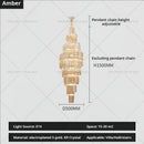 GobekUsa Crystal Chandelier for Penthouse Villa Living Room - Modern Light Luxury Design