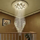 GobekUsa Crystal Chandelier for Staircase & Living Room - Modern LED Lighting Solution