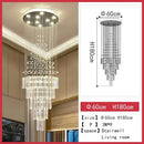 GobekUsa Crystal Chandelier for Staircase & Living Room - Modern LED Lighting Solution