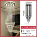 GobekUsa Crystal Chandelier for Staircase & Living Room - Modern LED Lighting Solution