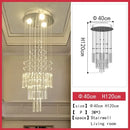 GobekUsa Crystal Chandelier for Staircase & Living Room - Modern LED Lighting Solution