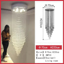 GobekUsa Crystal Chandelier for Staircase & Living Room - Modern LED Lighting Solution