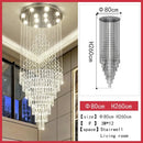GobekUsa Crystal Chandelier for Staircase & Living Room - Modern LED Lighting Solution