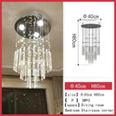 GobekUsa Crystal Chandelier for Staircase & Living Room - Modern LED Lighting Solution