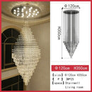 GobekUsa Crystal Chandelier for Staircase & Living Room - Modern LED Lighting Solution