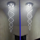 GobekUsa Crystal Chandelier for Staircase Luxury Hotel Bedroom Hanging Light
