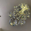 GobekUsa Crystal Chandelier for Staircase Luxury Hotel Bedroom Hanging Light